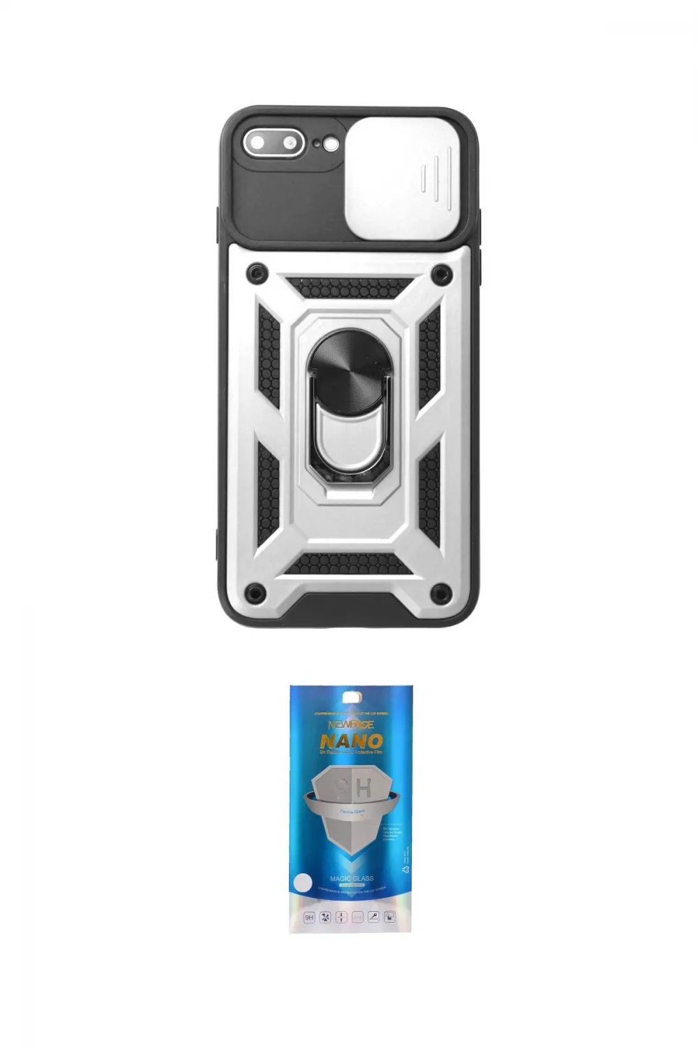 ieg™ iPhone 7 Plus Kılıf Ahenk Klasik - Şeffaf Royal Nano Ekran Koruyucu
