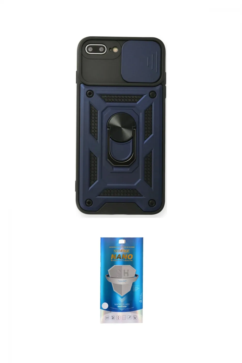 ieg™ iPhone 7 Plus Kılıf Ahenk Klasik - Şeffaf Royal Nano Ekran Koruyucu