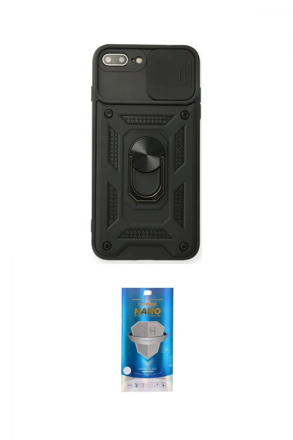 ieg™ iPhone 7 Plus Kılıf Ahenk Klasik - Şeffaf Royal Nano Ekran Koruyucu