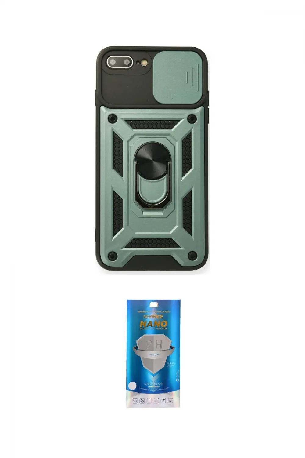 ieg™ iPhone 7 Plus Kılıf Ahenk Klasik - Şeffaf Royal Nano Ekran Koruyucu