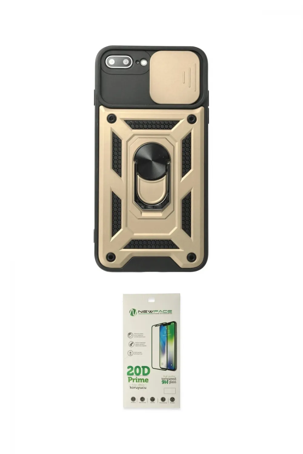 ieg™ iPhone 7 Plus Kılıf Ahenk Klasik - Siyah 20D Premium Cam Ekran Koruyucu