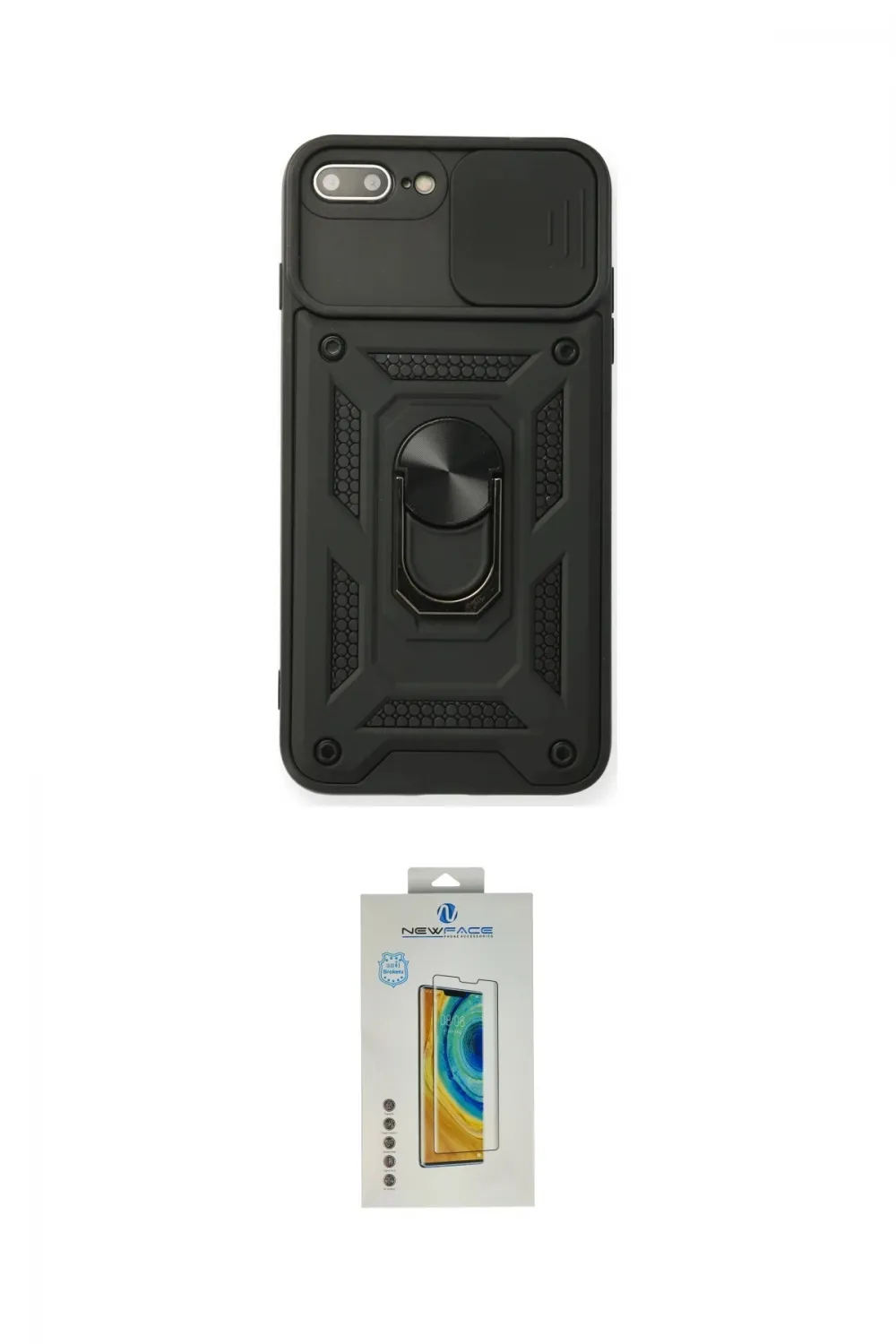 ieg™ iPhone 7 Plus Kılıf Ahenk Klasik - Siyah Polymer Nano Ekran Koruyucu