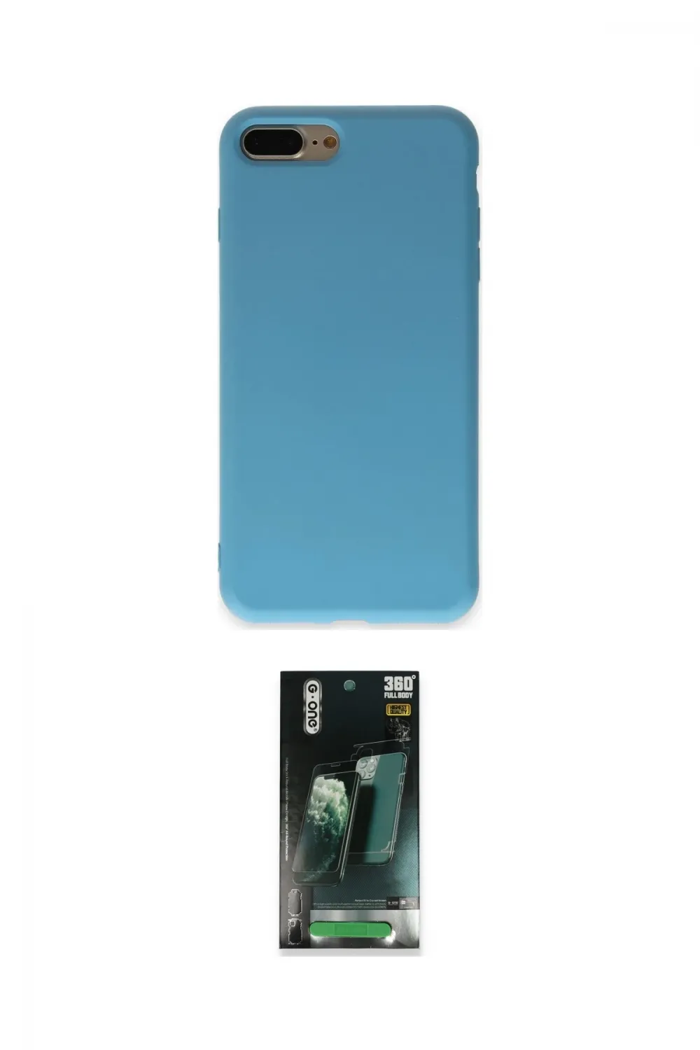 ieg™ iPhone 7 Plus Kılıf Ahenk Serisi - Şeffaf 360 Full Body Arka Koruyucu