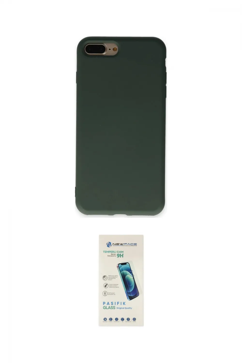 ieg™ iPhone 7 Plus Kılıf Ahenk Serisi - Şeffaf Pasifik Cam Ekran Koruyucu