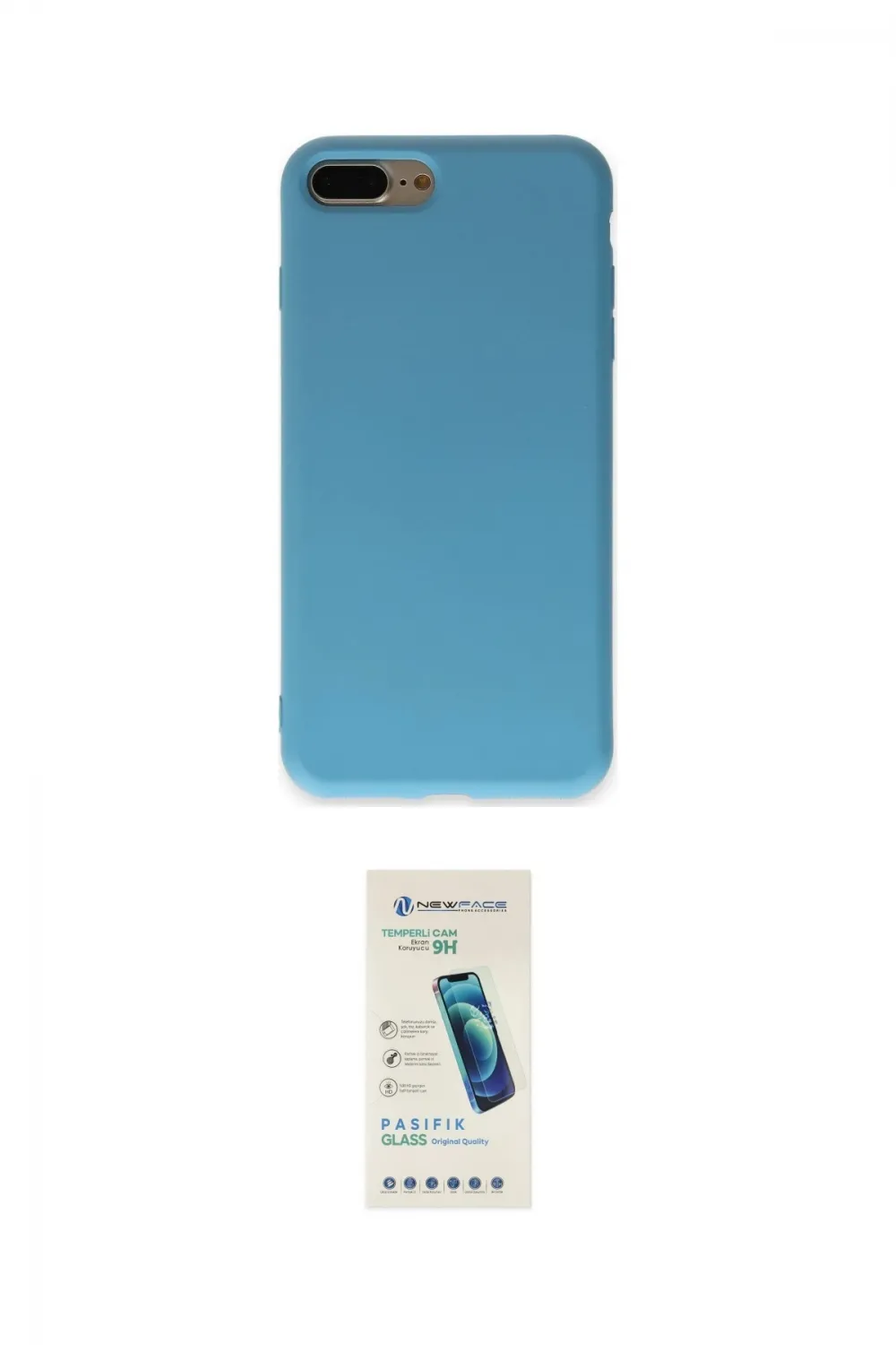 ieg™ iPhone 7 Plus Kılıf Ahenk Serisi - Şeffaf Pasifik Cam Ekran Koruyucu