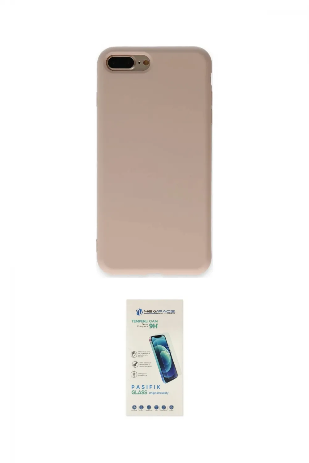 ieg™ iPhone 7 Plus Kılıf Ahenk Serisi - Şeffaf Pasifik Cam Ekran Koruyucu