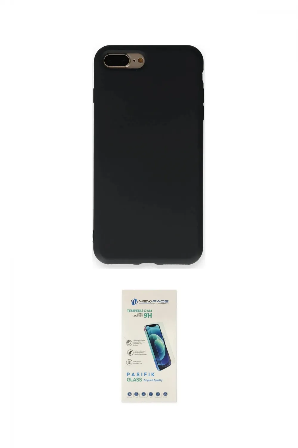 ieg™ iPhone 7 Plus Kılıf Ahenk Serisi - Şeffaf Pasifik Cam Ekran Koruyucu