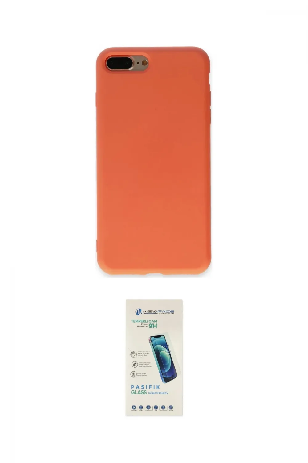 ieg™ iPhone 7 Plus Kılıf Ahenk Serisi - Şeffaf Pasifik Cam Ekran Koruyucu