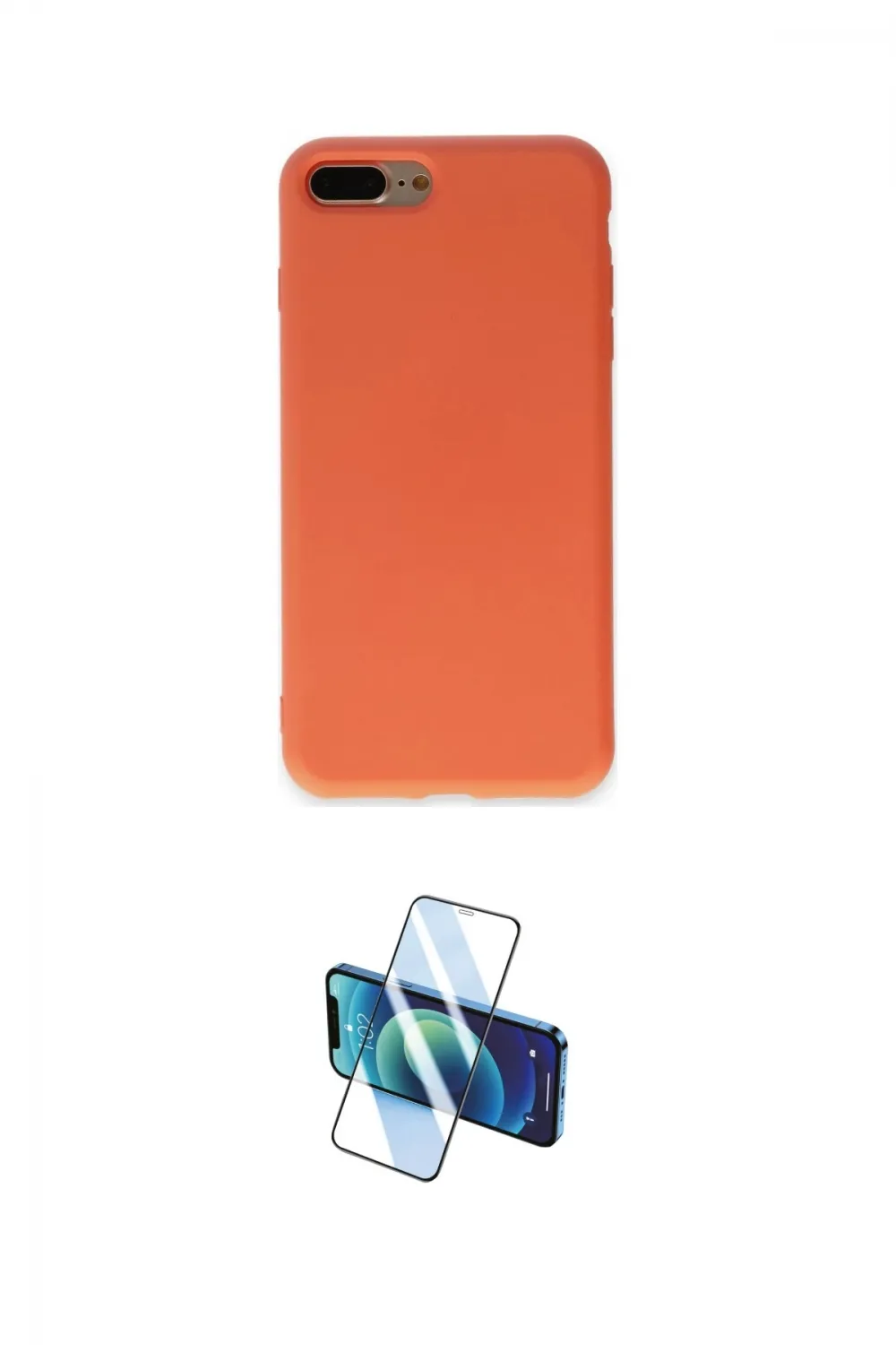 ieg™ iPhone 7 Plus Kılıf Ahenk Serisi - Siyah 3D Antistatik Cam Ekran Koruyucu