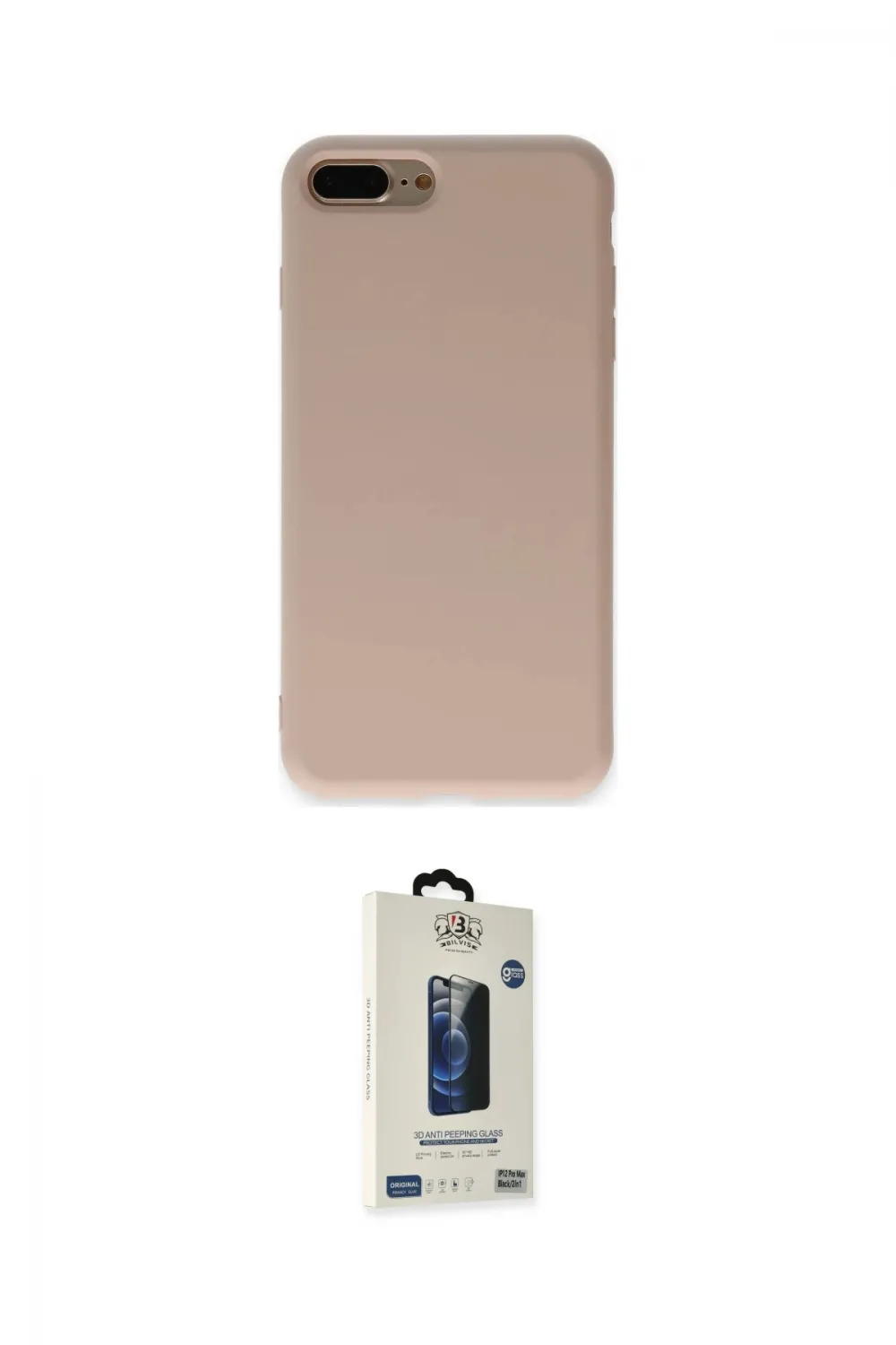 ieg™ iPhone 7 Plus Kılıf Ahenk Serisi - Siyah Bilvis Hayalet Cam Ekran Koruyucu
