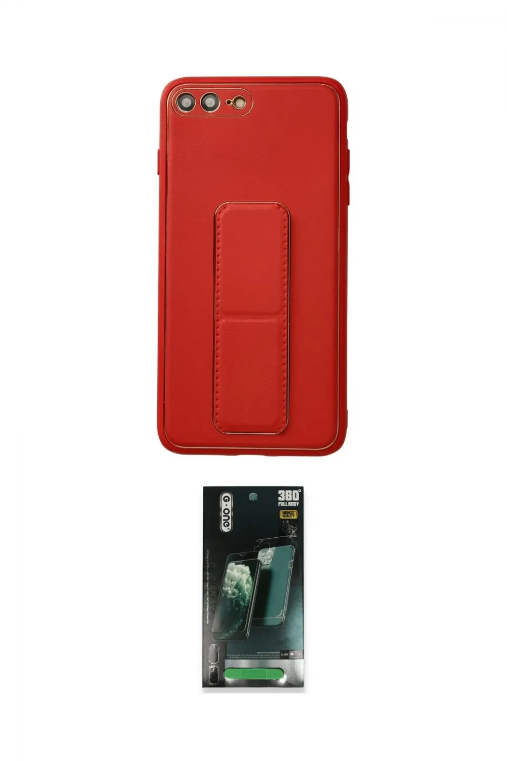 ieg™ iPhone 7 Plus Kılıf Akış Doku - Şeffaf 360 Full Body Arka Koruyucu