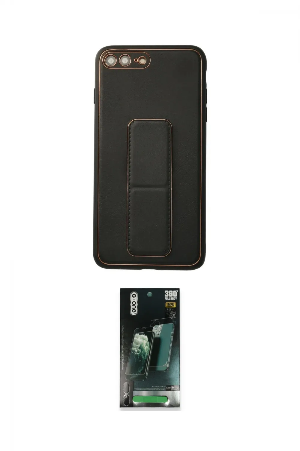 ieg™ iPhone 7 Plus Kılıf Akış Doku - Şeffaf 360 Full Body Arka Koruyucu