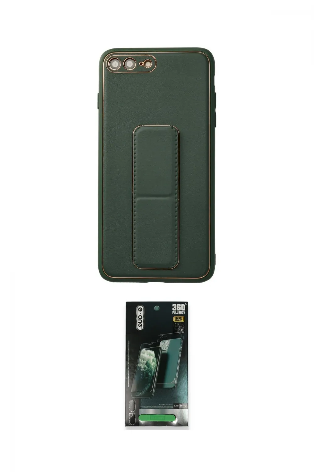 ieg™ iPhone 7 Plus Kılıf Akış Doku - Şeffaf 360 Full Body Arka Koruyucu