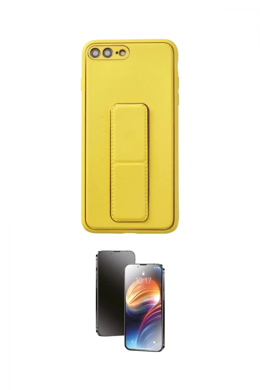 ieg™ iPhone 7 Plus Kılıf Akış Doku - Siyah 3D Antistatik Mat Seramik Nano Ekran Koruyucu