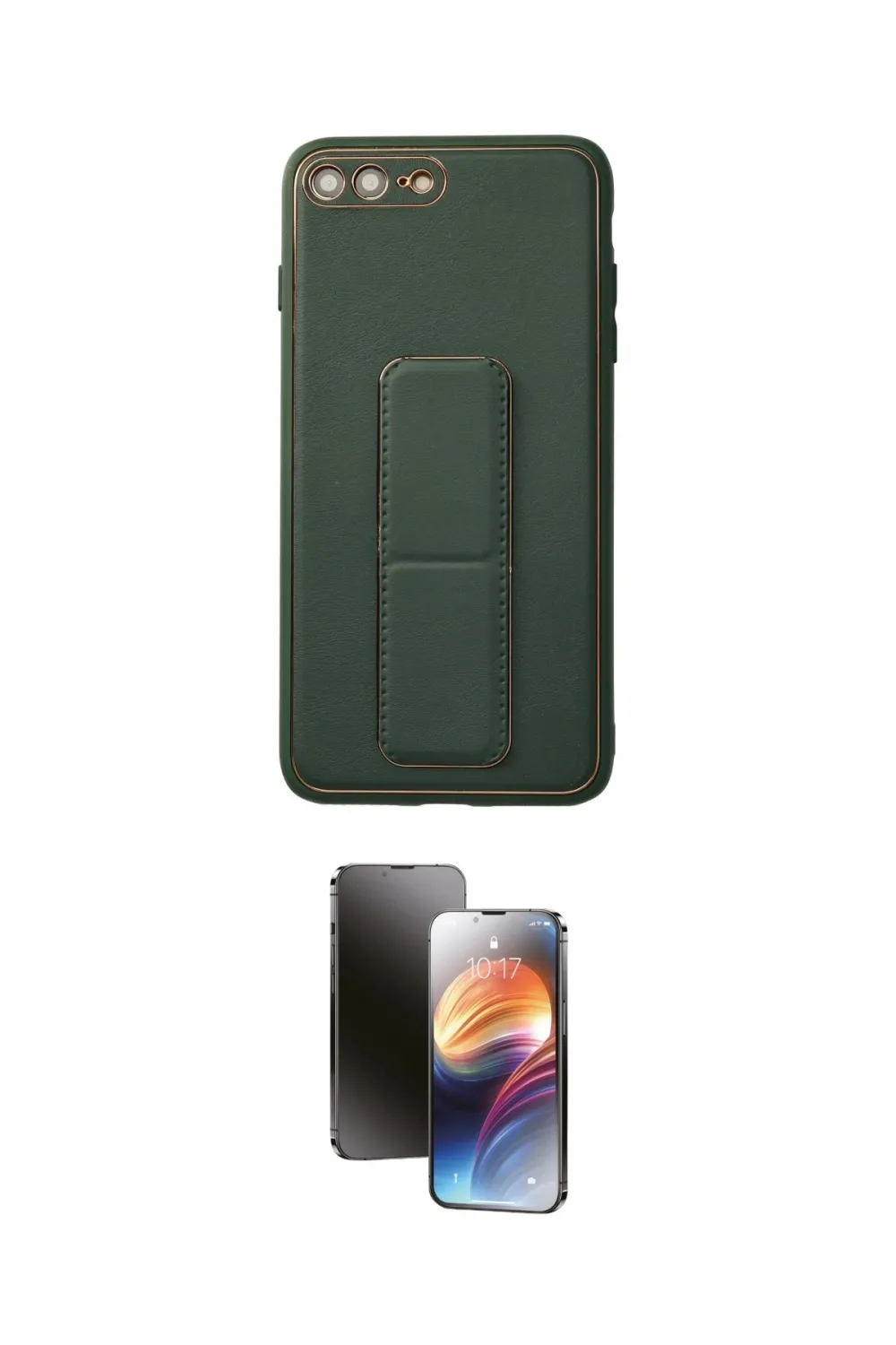 ieg™ iPhone 7 Plus Kılıf Akış Doku - Siyah 3D Antistatik Mat Seramik Nano Ekran Koruyucu