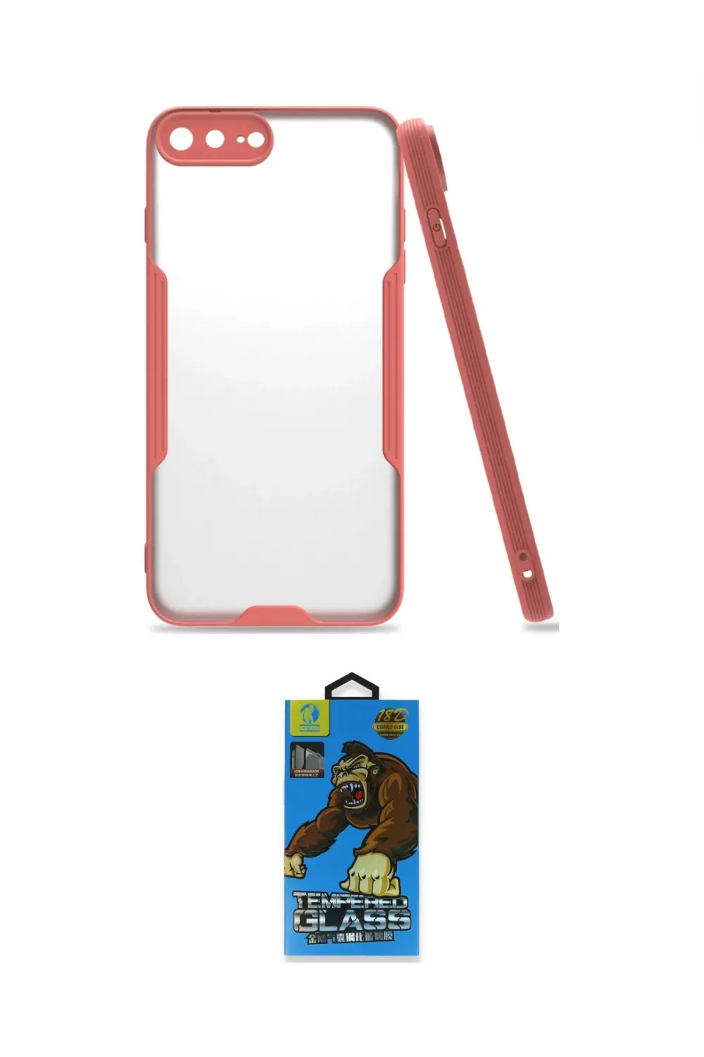 ieg™ iPhone 7 Plus Kılıf Atlas Asil Serisi - Beyaz 18D Cam Ekran Koruyucu