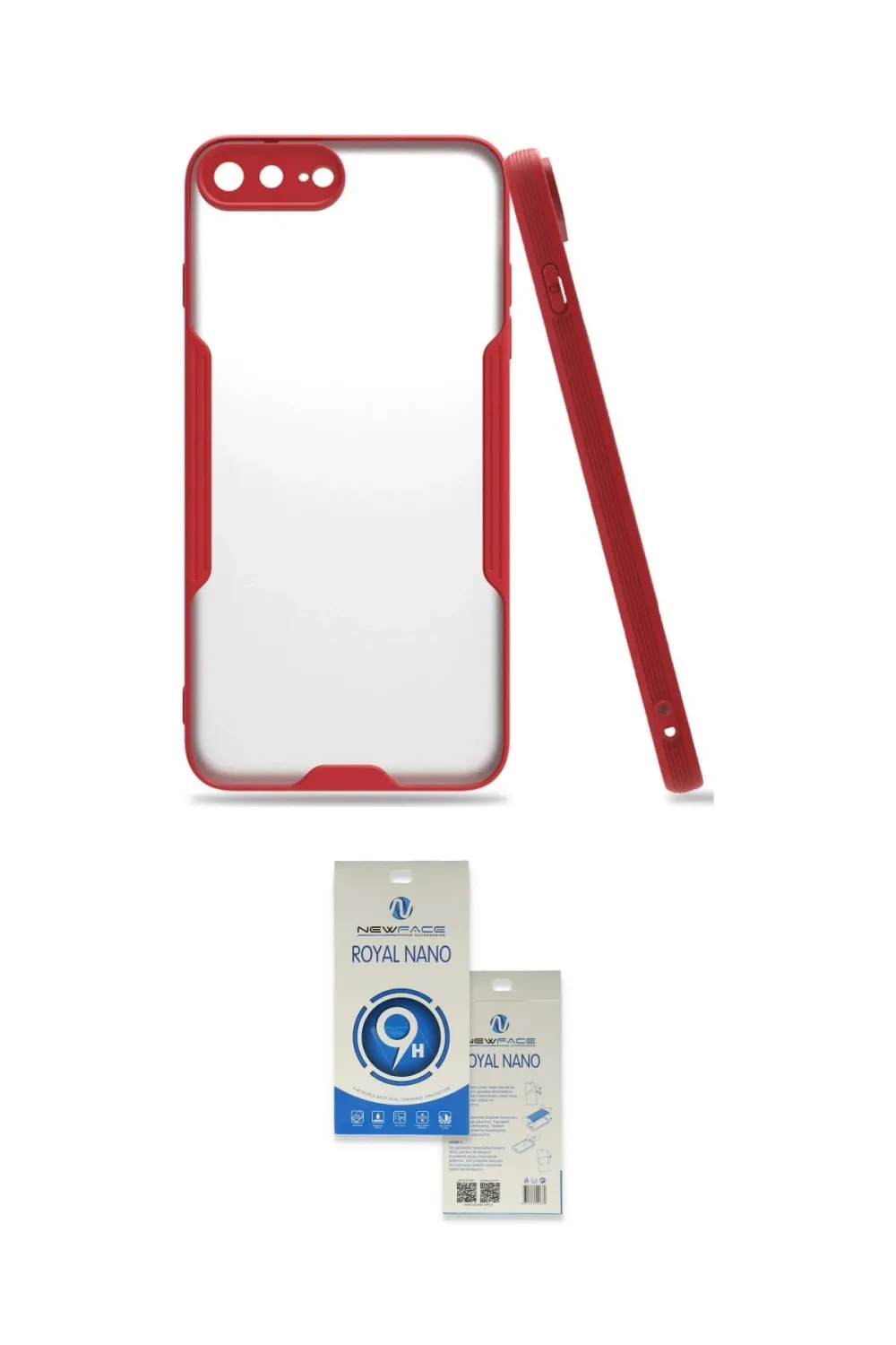ieg™ iPhone 7 Plus Kılıf Atlas Asil Serisi - Şeffaf Royal Nano Ekran Koruyucu