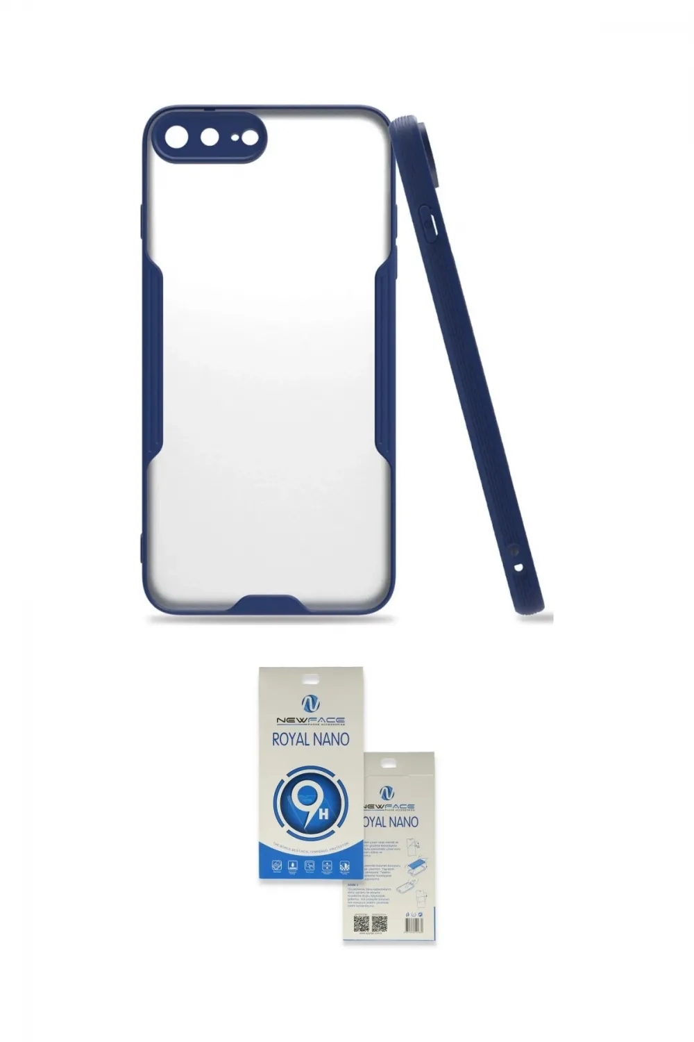 ieg™ iPhone 7 Plus Kılıf Atlas Asil Serisi - Şeffaf Royal Nano Ekran Koruyucu