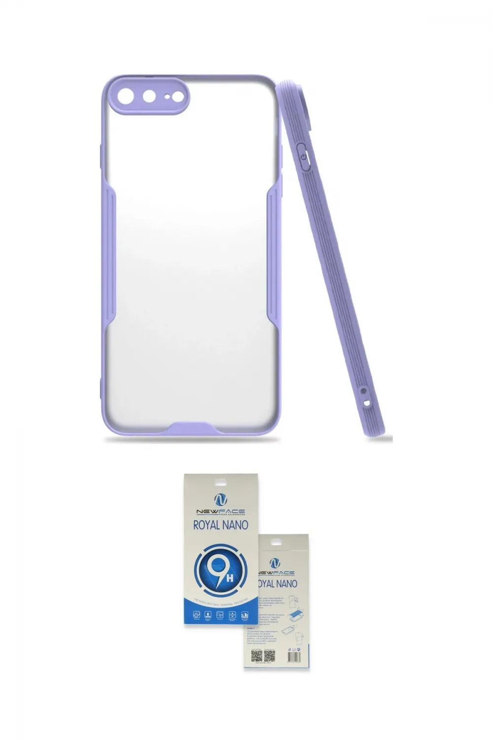 ieg™ iPhone 7 Plus Kılıf Atlas Asil Serisi - Şeffaf Royal Nano Ekran Koruyucu