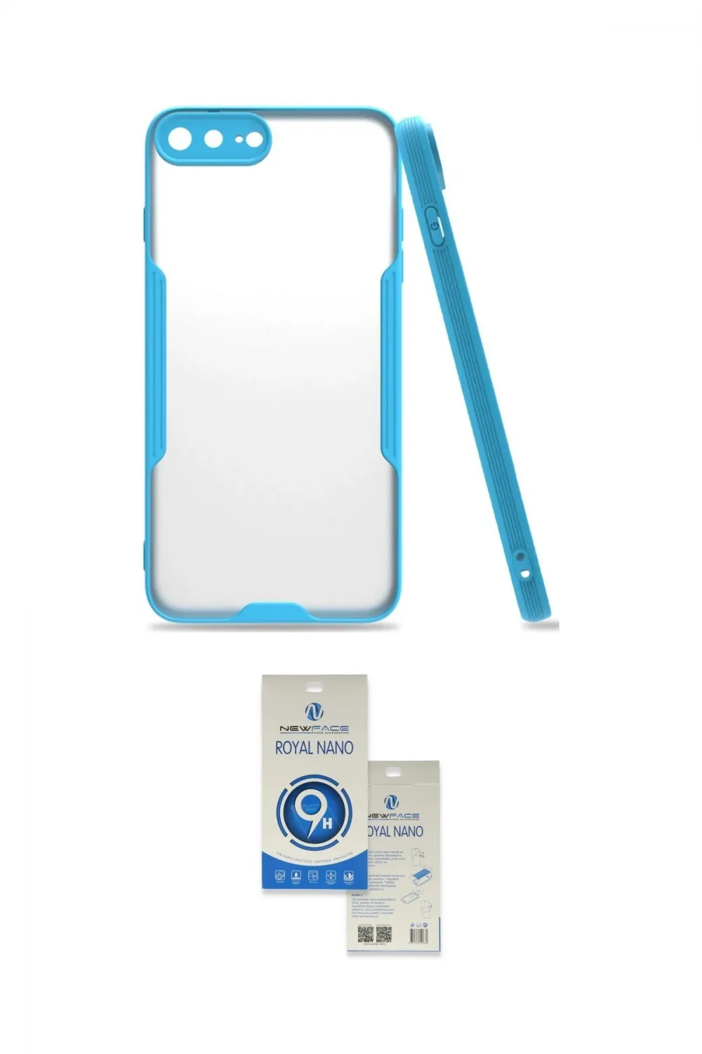 ieg™ iPhone 7 Plus Kılıf Atlas Asil Serisi - Şeffaf Royal Nano Ekran Koruyucu