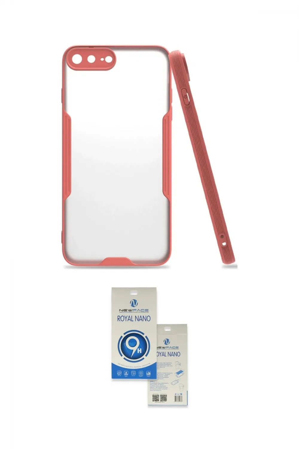 ieg™ iPhone 7 Plus Kılıf Atlas Asil Serisi - Şeffaf Royal Nano Ekran Koruyucu