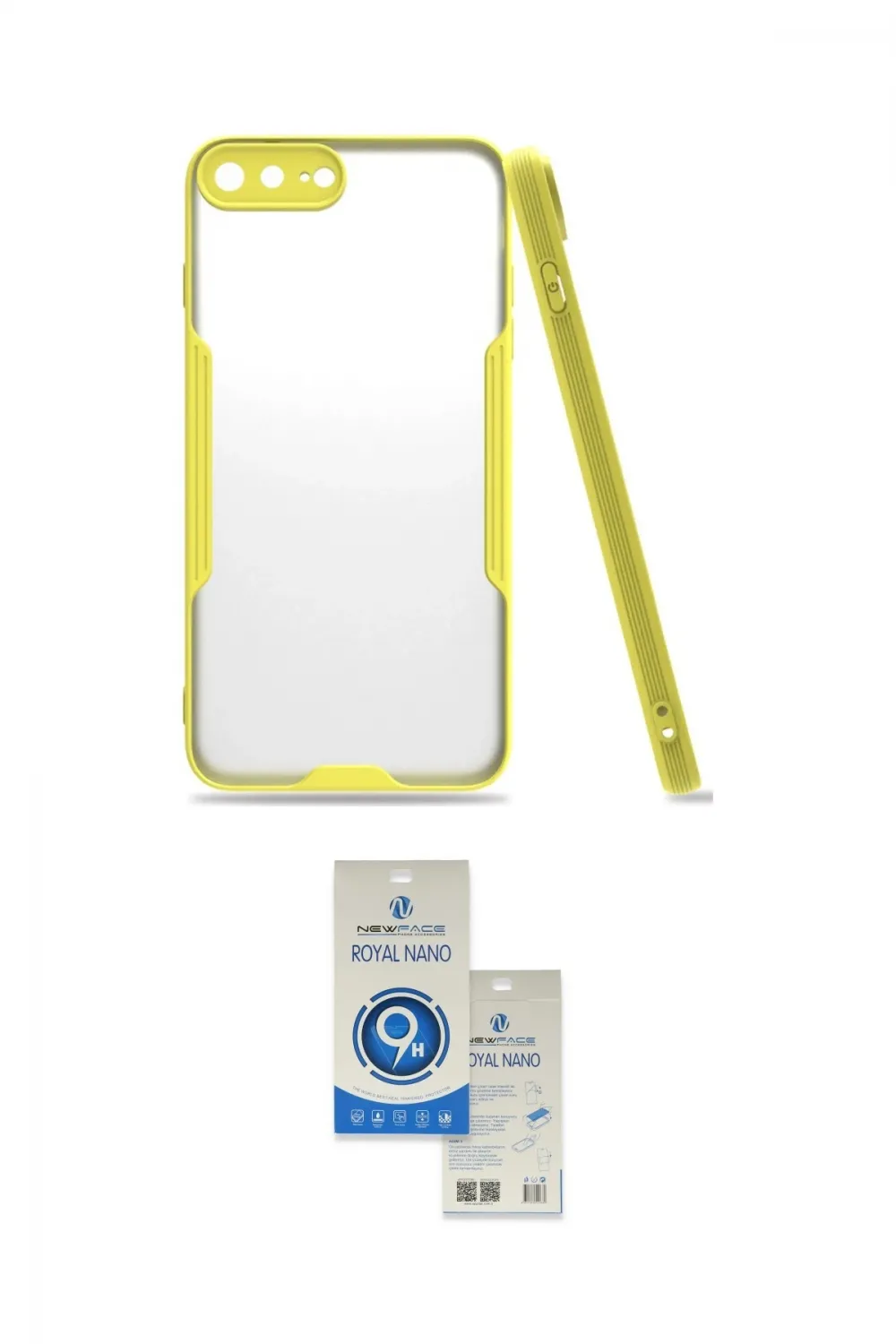 ieg™ iPhone 7 Plus Kılıf Atlas Asil Serisi - Şeffaf Royal Nano Ekran Koruyucu
