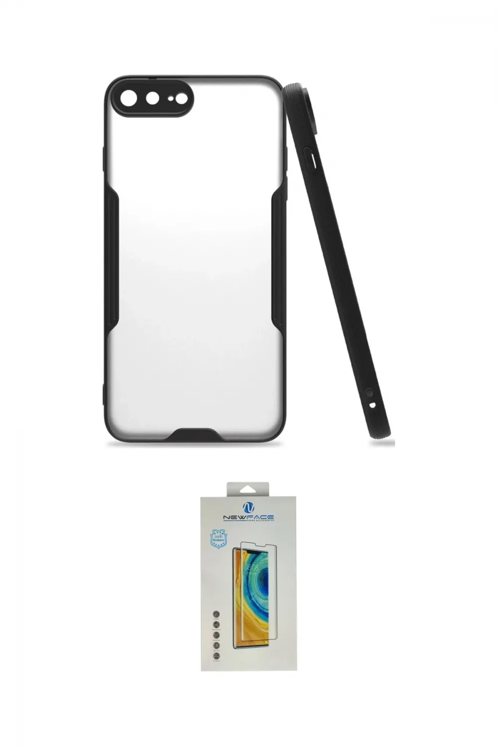 ieg™ iPhone 7 Plus Kılıf Atlas Asil Serisi - Siyah Polymer Nano Ekran Koruyucu