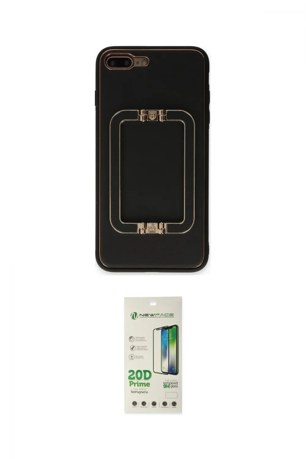 ieg™ iPhone 7 Plus Kılıf Kozmos Minimal Prime - Siyah 20D Premium Cam Ekran Koruyucu