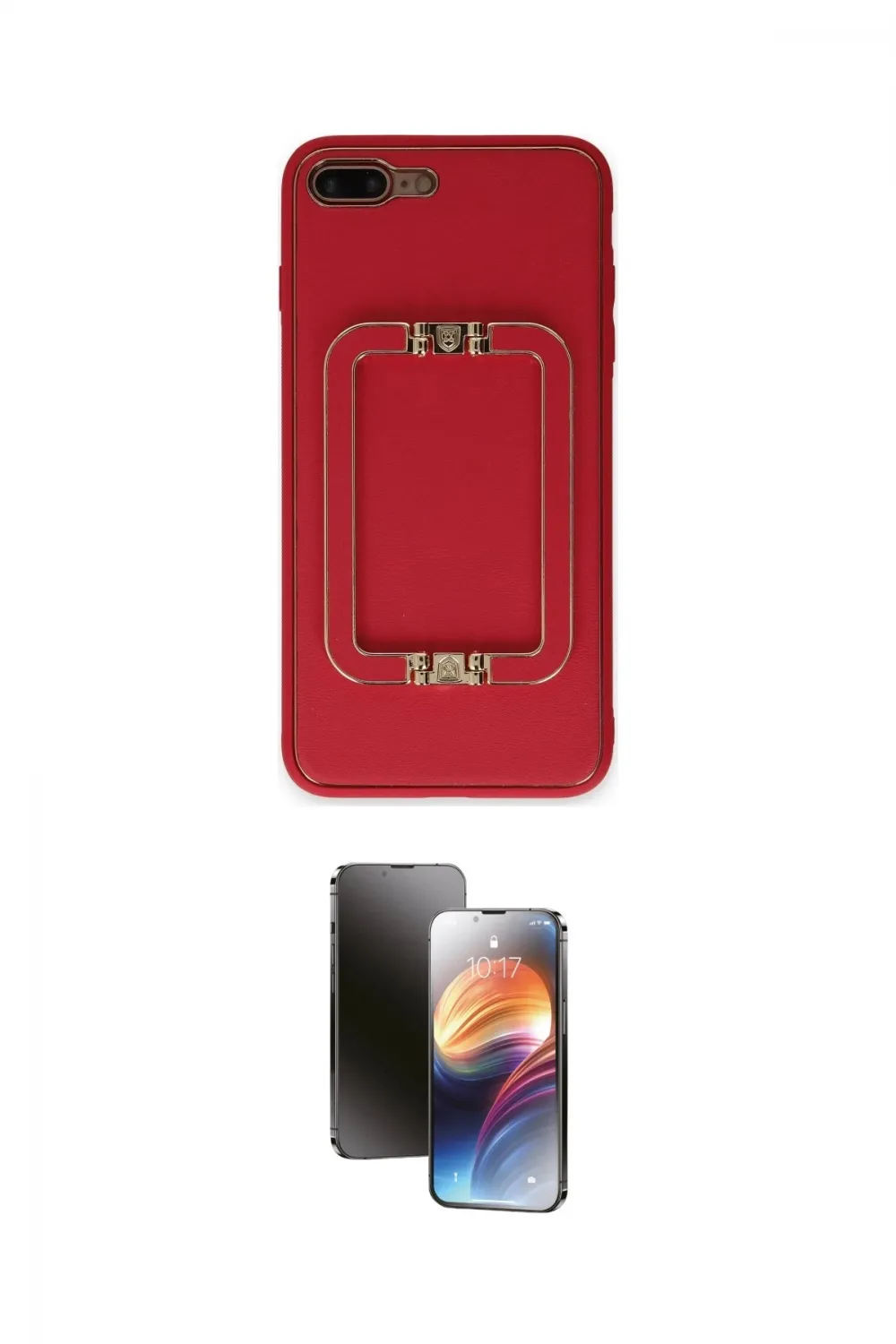 ieg™ iPhone 7 Plus Kılıf Kozmos Minimal Prime - Siyah 3D Antistatik Mat Seramik Nano Ekran Koruyucu