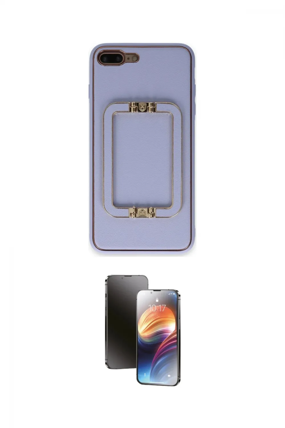 ieg™ iPhone 7 Plus Kılıf Kozmos Minimal Prime - Siyah 3D Antistatik Mat Seramik Nano Ekran Koruyucu