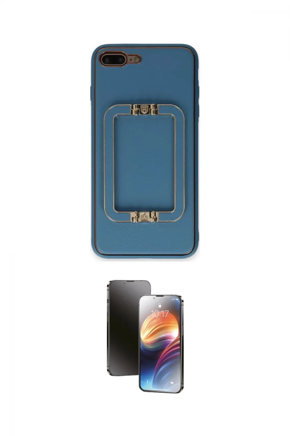 ieg™ iPhone 7 Plus Kılıf Kozmos Minimal Prime - Siyah 3D Antistatik Mat Seramik Nano Ekran Koruyucu
