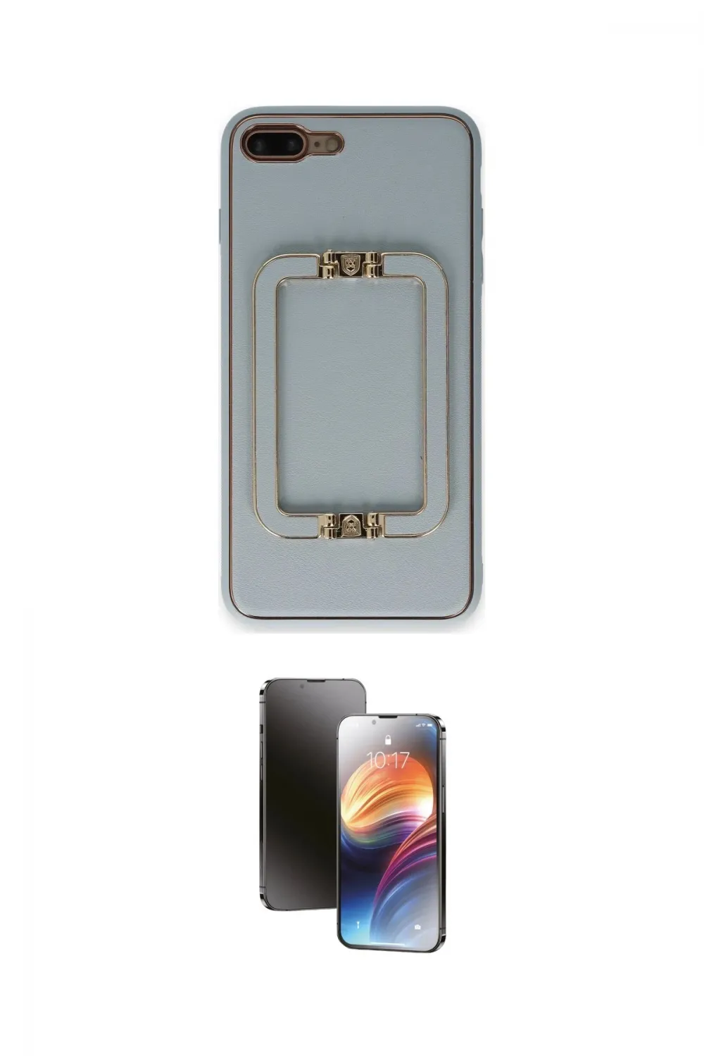 ieg™ iPhone 7 Plus Kılıf Kozmos Minimal Prime - Siyah 3D Antistatik Mat Seramik Nano Ekran Koruyucu