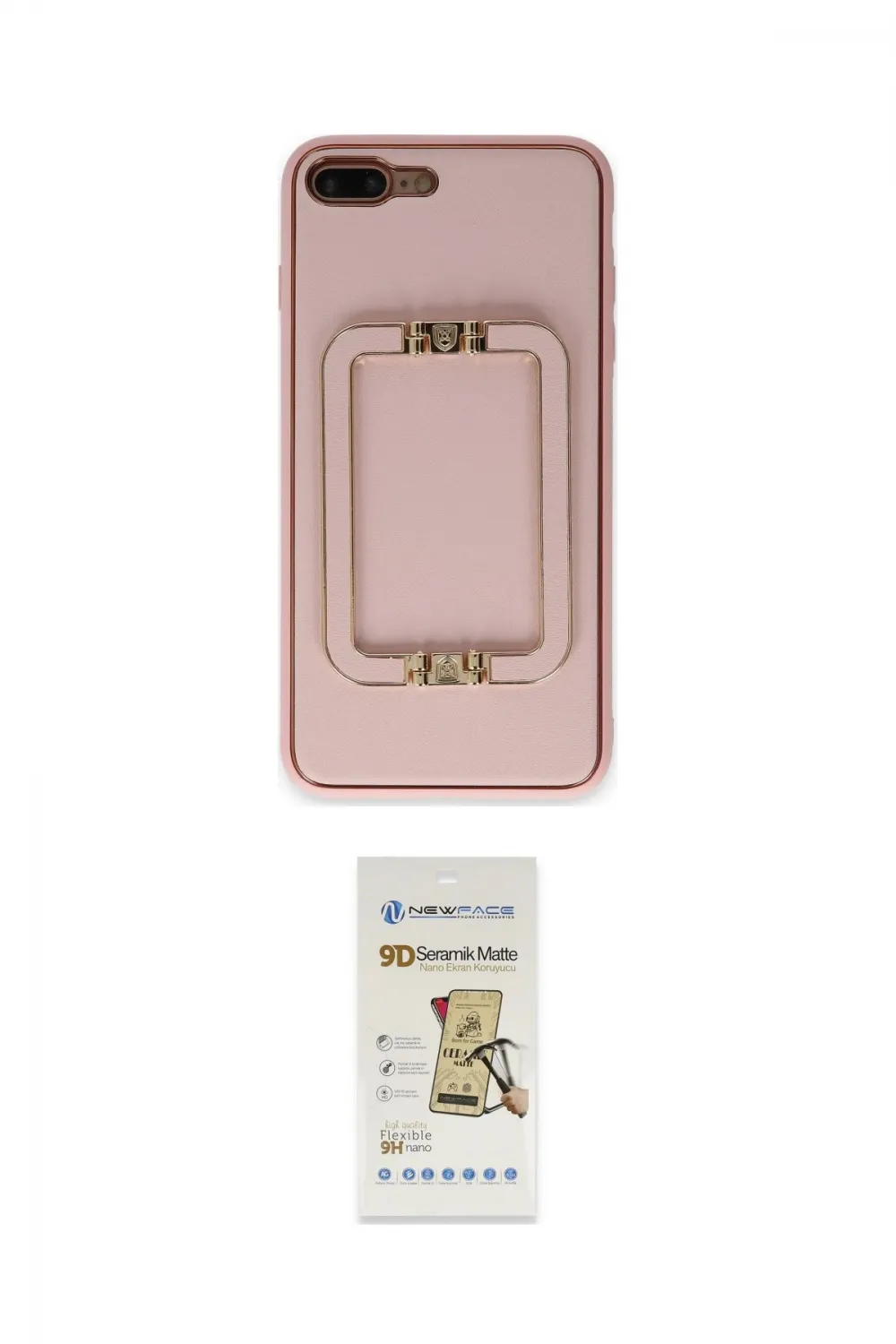 ieg™ iPhone 7 Plus Kılıf Kozmos Minimal Prime - Siyah Mat Seramik Nano Ekran Koruyucu
