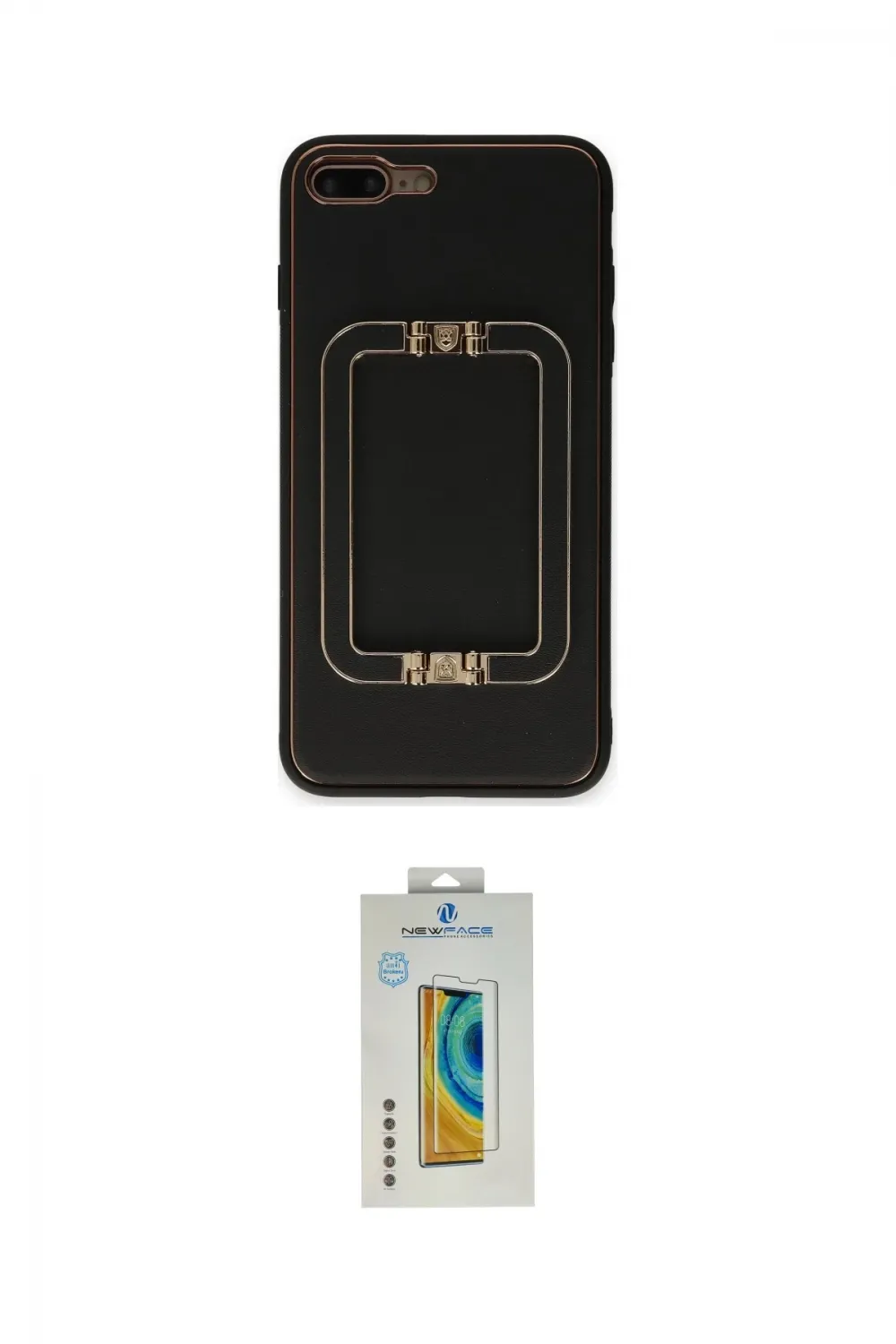 ieg™ iPhone 7 Plus Kılıf Kozmos Minimal Prime - Siyah Polymer Nano Ekran Koruyucu