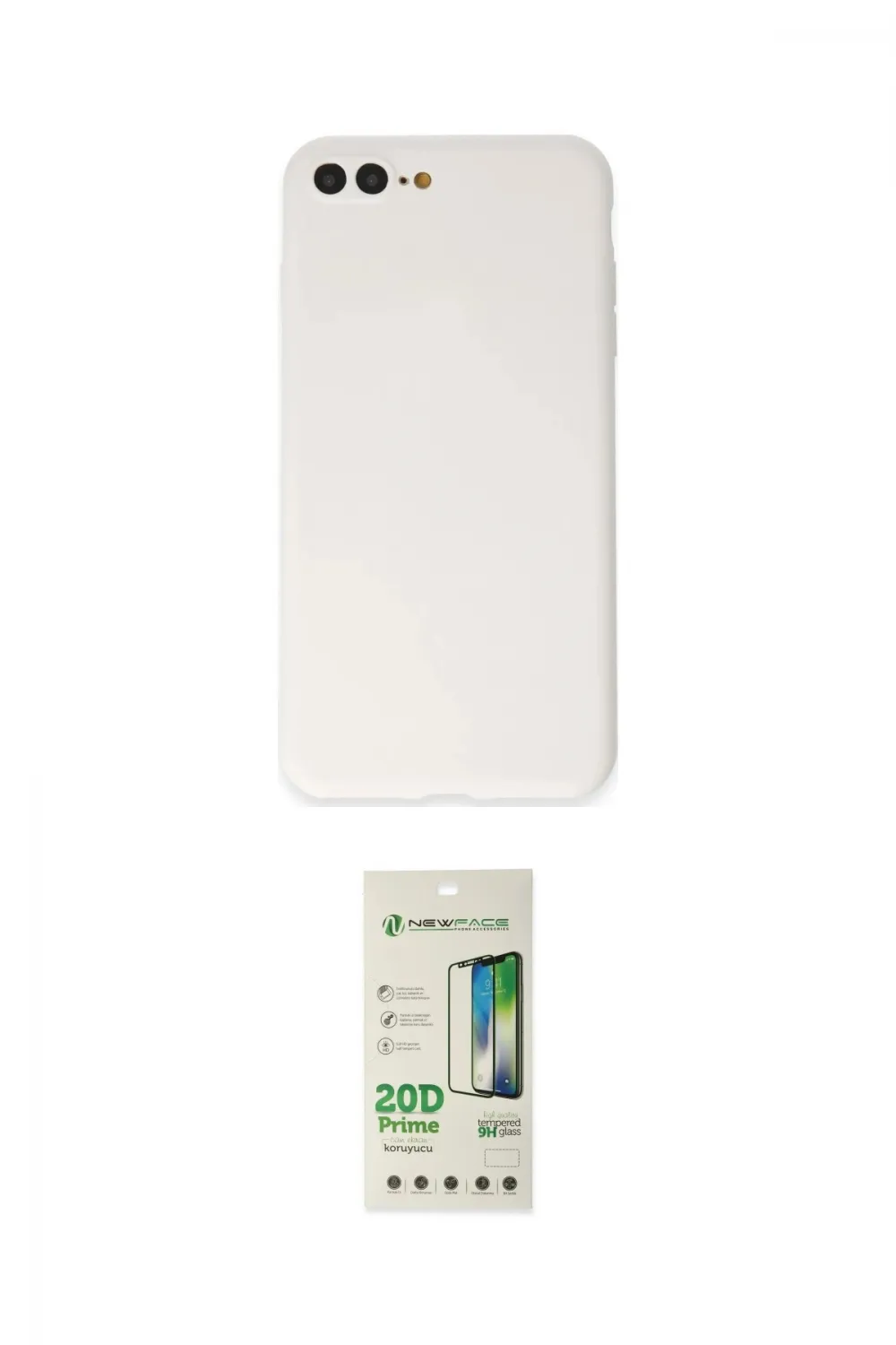 ieg™ iPhone 7 Plus Kılıf Kozmos Yansıma Özel Seri - Siyah 20D Premium Cam Ekran Koruyucu