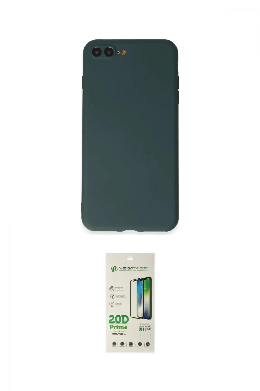 ieg™ iPhone 7 Plus Kılıf Kozmos Yansıma Özel Seri - Siyah 20D Premium Cam Ekran Koruyucu