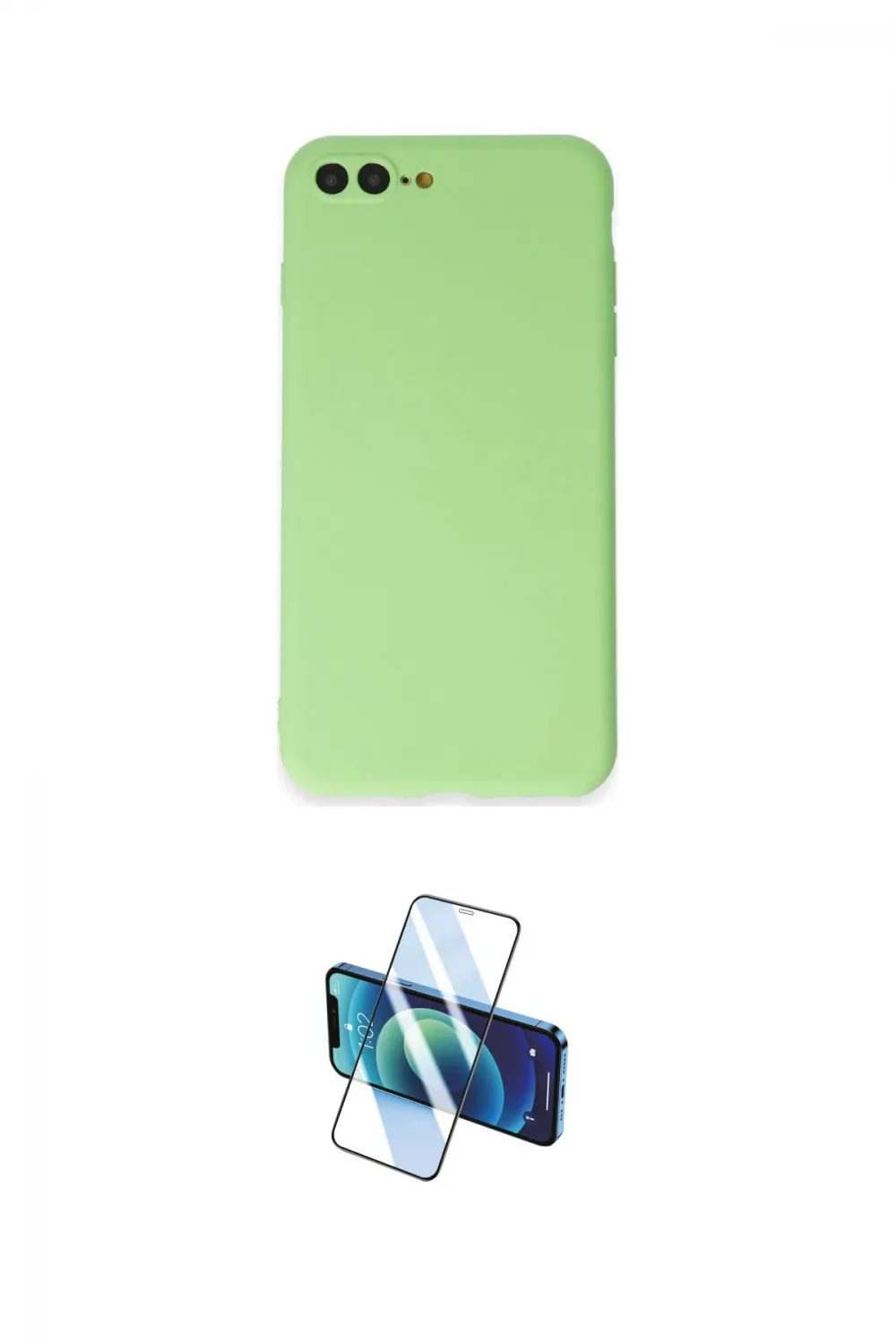 ieg™ iPhone 7 Plus Kılıf Kozmos Yansıma Özel Seri - Siyah 3D Antistatik Cam Ekran Koruyucu