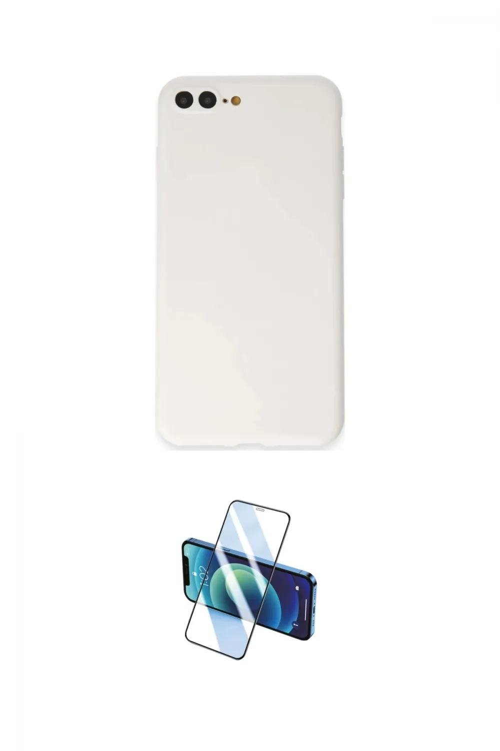 ieg™ iPhone 7 Plus Kılıf Kozmos Yansıma Özel Seri - Siyah 3D Antistatik Cam Ekran Koruyucu