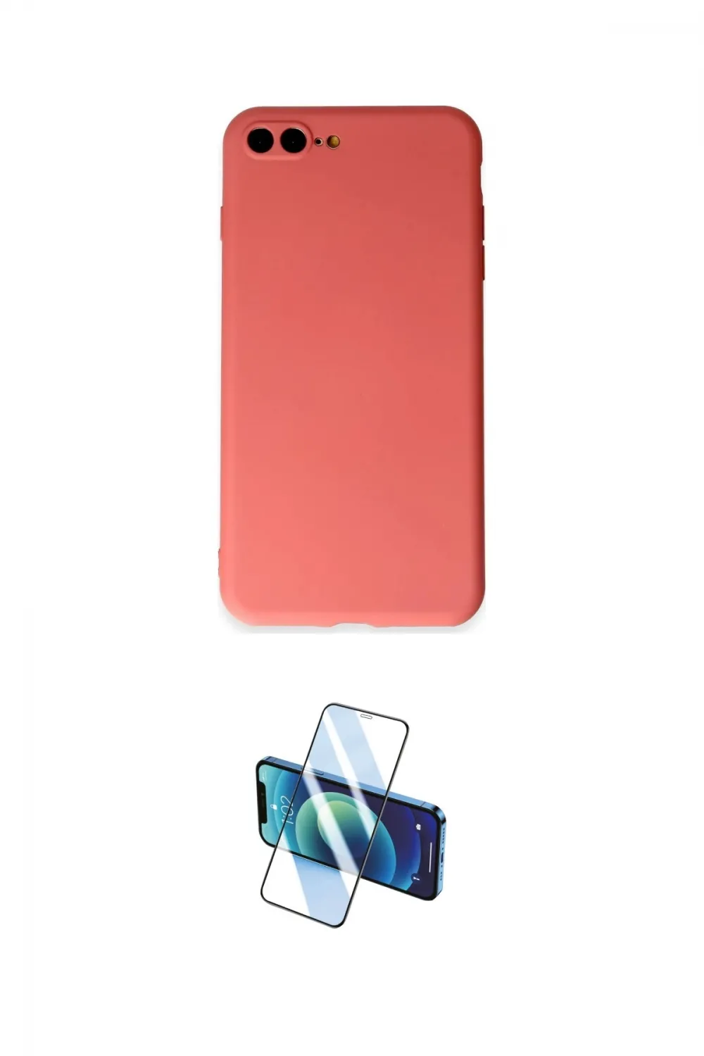 ieg™ iPhone 7 Plus Kılıf Kozmos Yansıma Özel Seri - Siyah 3D Antistatik Cam Ekran Koruyucu