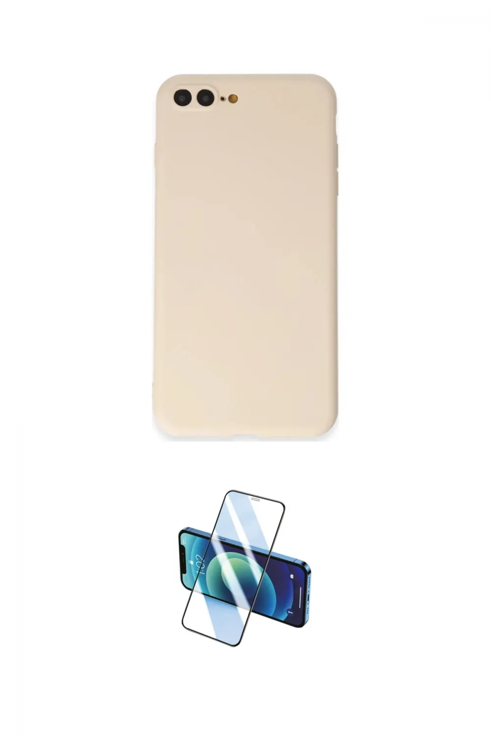 ieg™ iPhone 7 Plus Kılıf Kozmos Yansıma Özel Seri - Siyah 3D Antistatik Cam Ekran Koruyucu