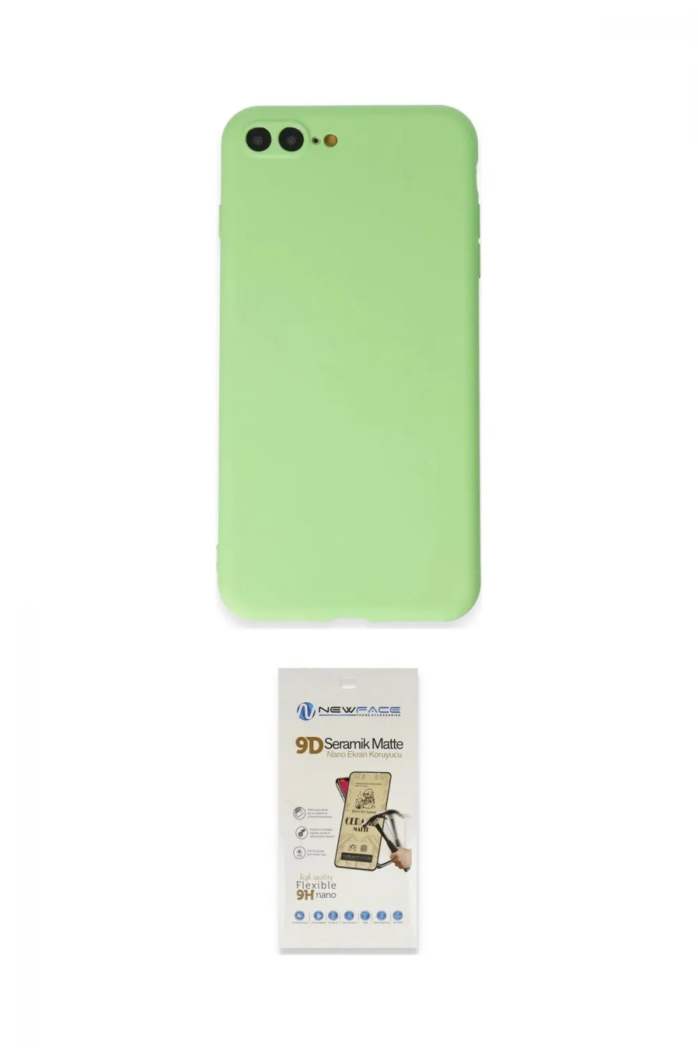ieg™ iPhone 7 Plus Kılıf Kozmos Yansıma Özel Seri - Siyah Mat Seramik Nano Ekran Koruyucu
