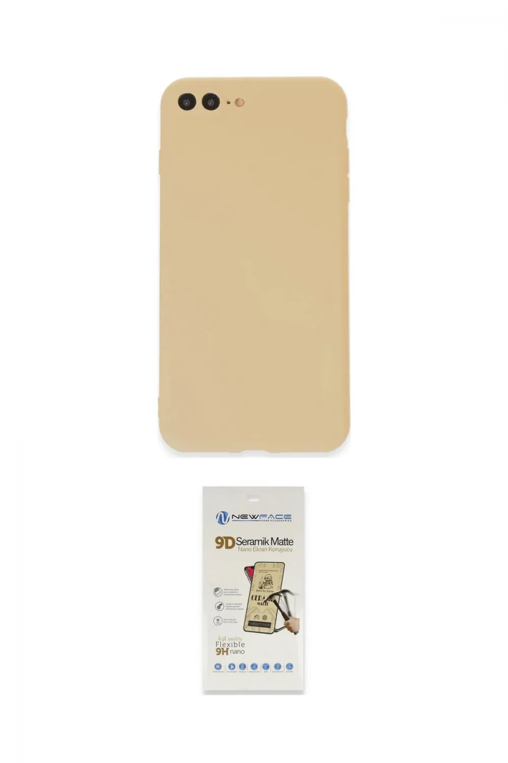 ieg™ iPhone 7 Plus Kılıf Kozmos Yansıma Özel Seri - Siyah Mat Seramik Nano Ekran Koruyucu