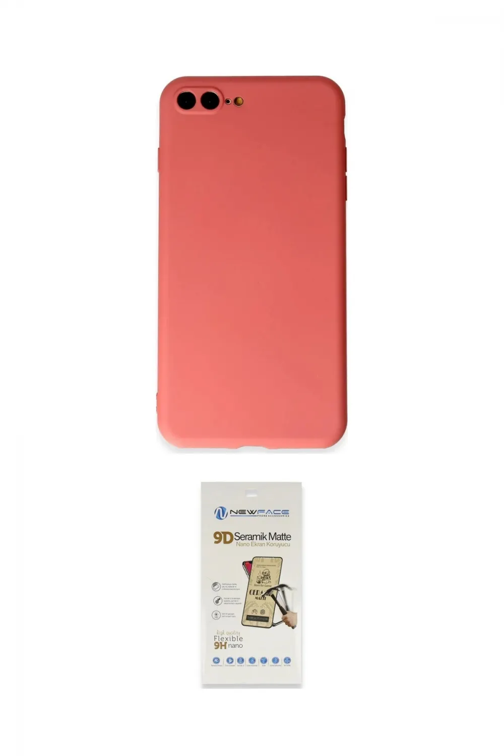 ieg™ iPhone 7 Plus Kılıf Kozmos Yansıma Özel Seri - Siyah Mat Seramik Nano Ekran Koruyucu