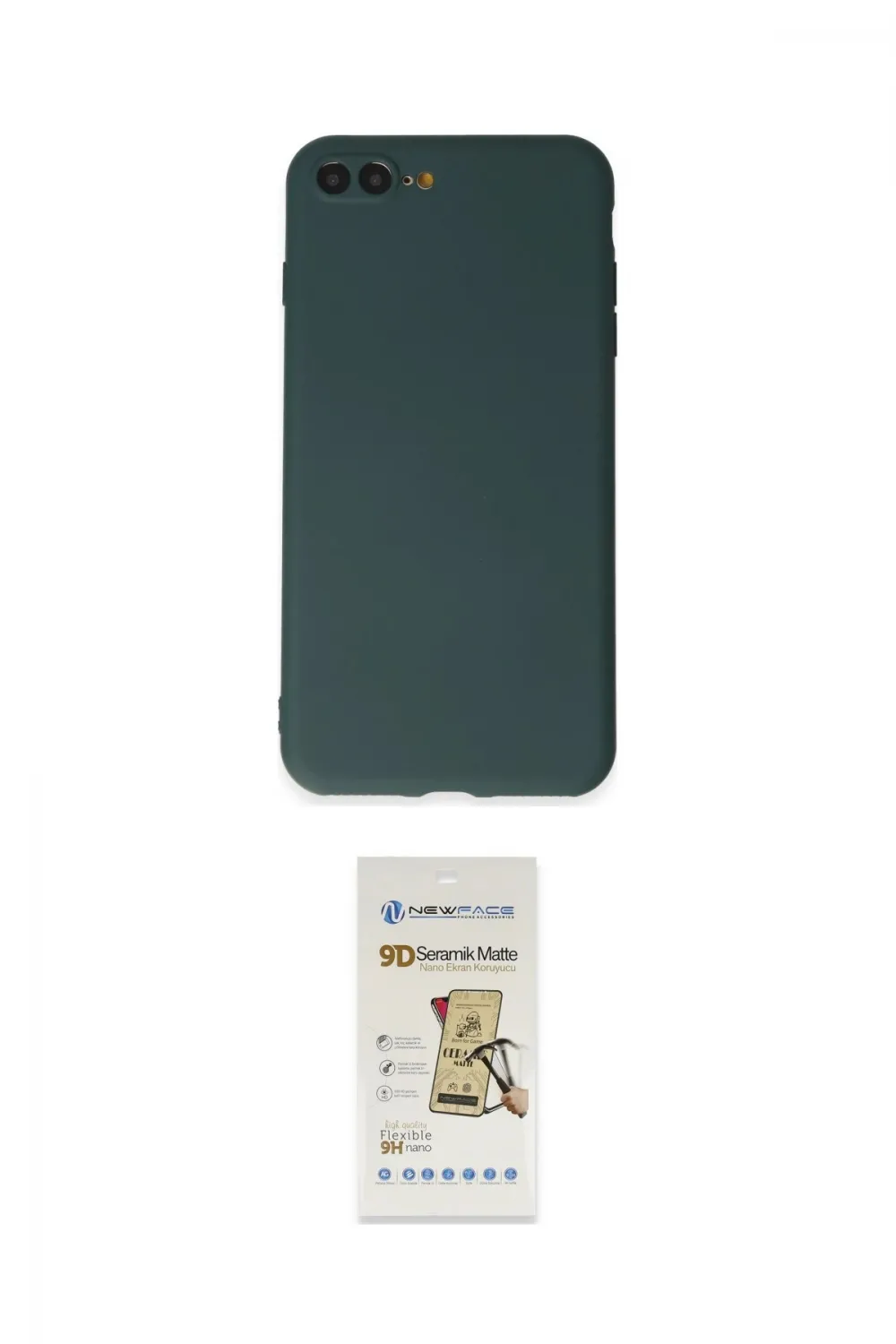 ieg™ iPhone 7 Plus Kılıf Kozmos Yansıma Özel Seri - Siyah Mat Seramik Nano Ekran Koruyucu