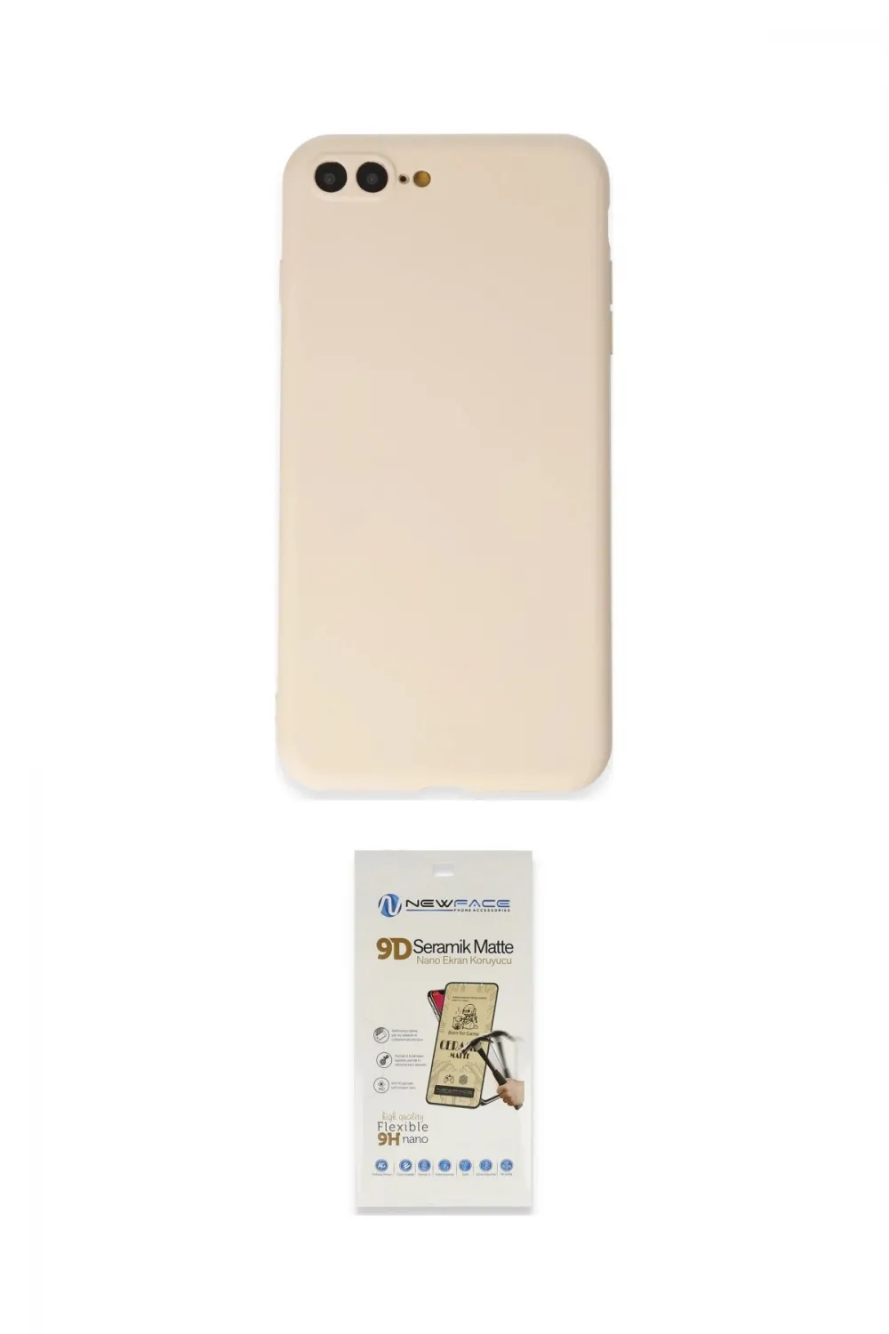 ieg™ iPhone 7 Plus Kılıf Kozmos Yansıma Özel Seri - Siyah Mat Seramik Nano Ekran Koruyucu