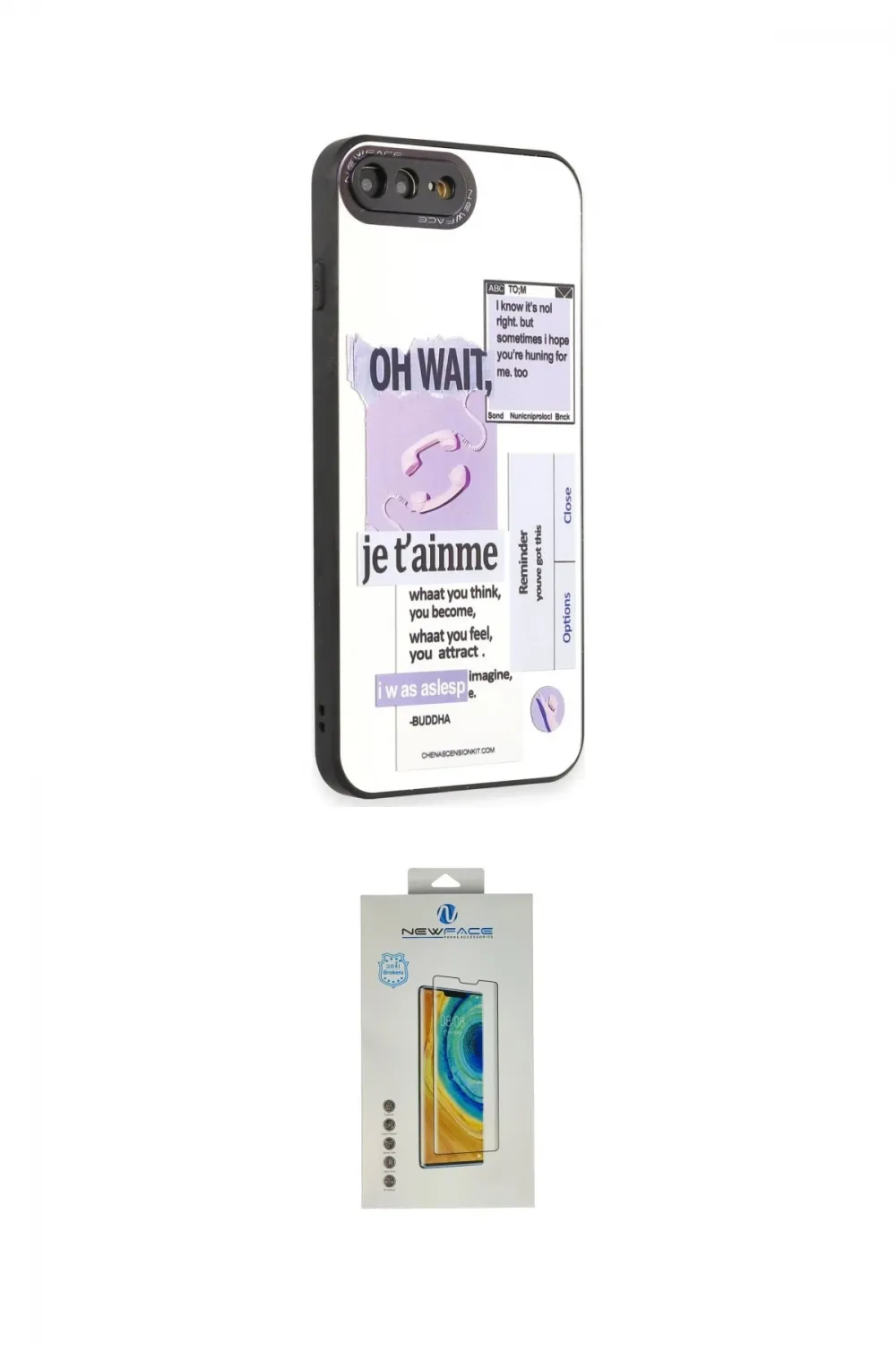 ieg™ iPhone 7 Plus Kılıf Odak Klasik Serisi - Siyah Polymer Nano Ekran Koruyucu