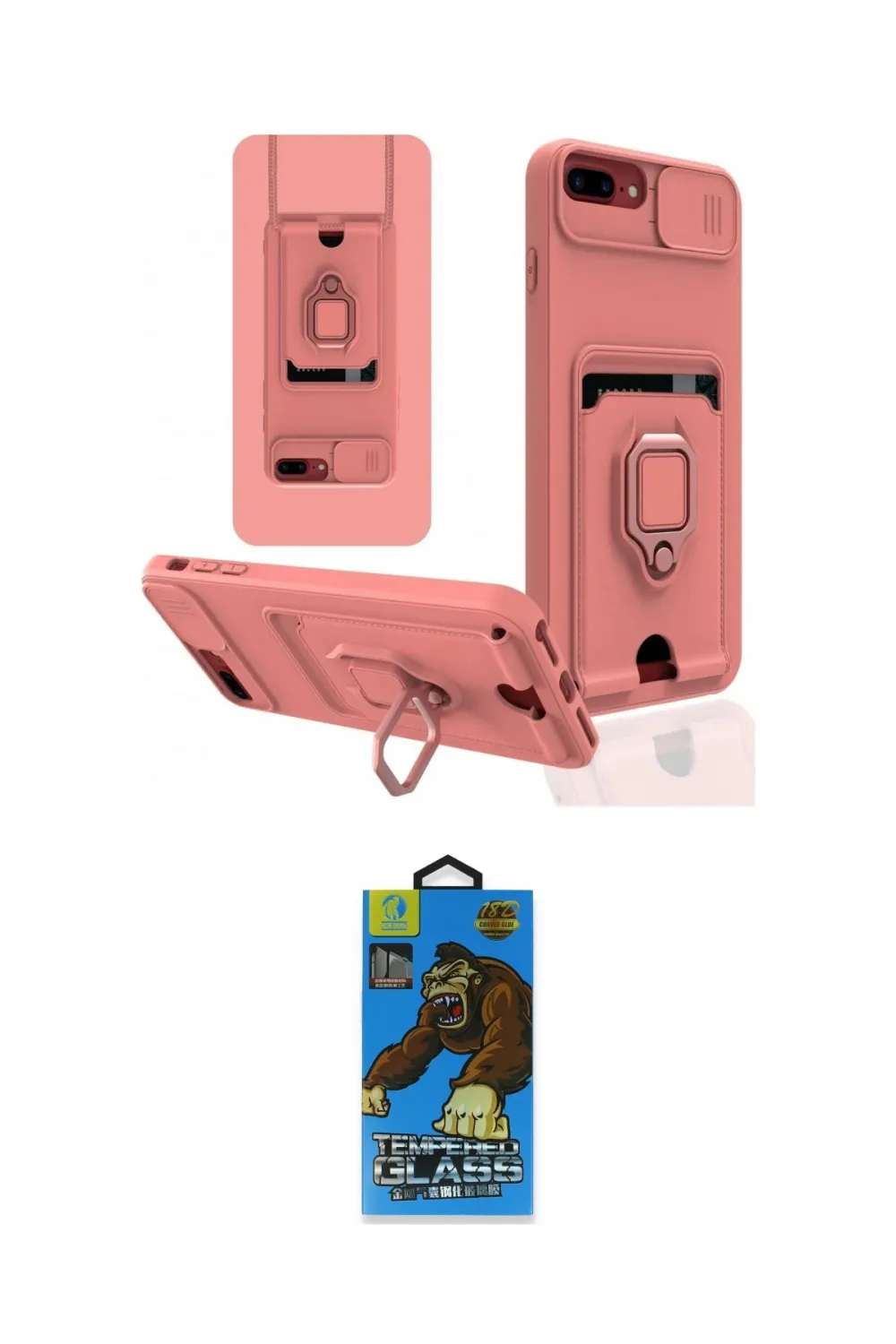 ieg™ iPhone 7 Plus Kılıf Vadi Form Prime - Beyaz 18D Cam Ekran Koruyucu