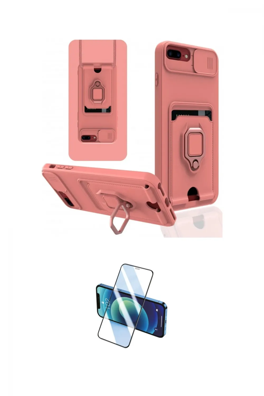 ieg™ iPhone 7 Plus Kılıf Vadi Form Prime - Siyah 3D Antistatik Seramik Nano Ekran Koruyucu
