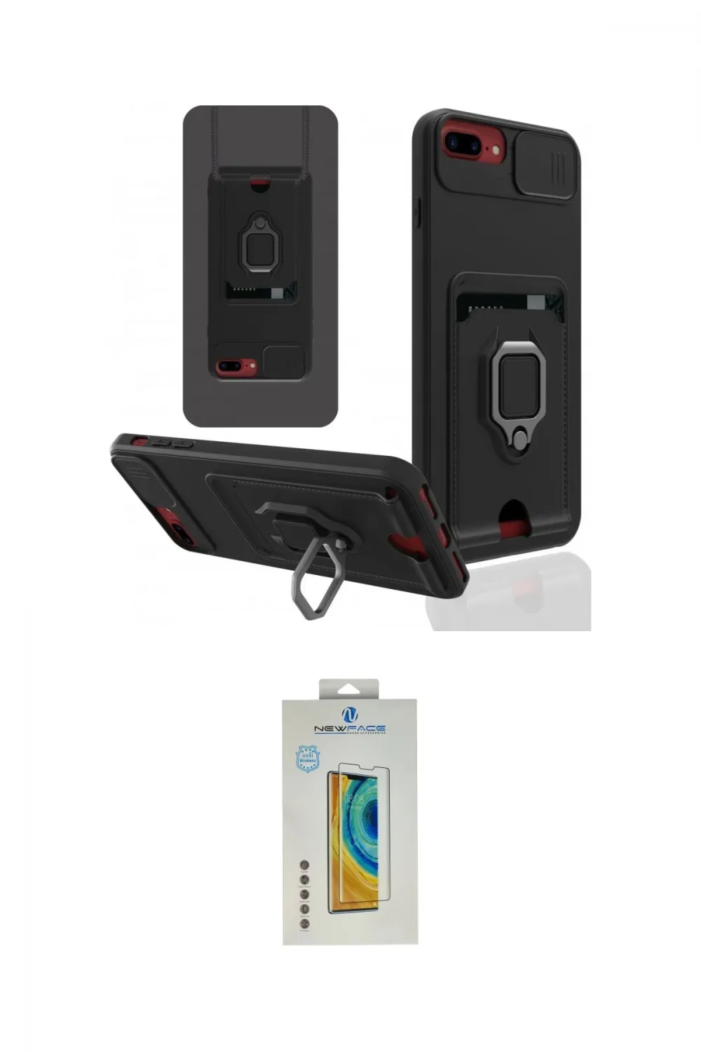 ieg™ iPhone 7 Plus Kılıf Vadi Form Prime - Siyah Polymer Nano Ekran Koruyucu