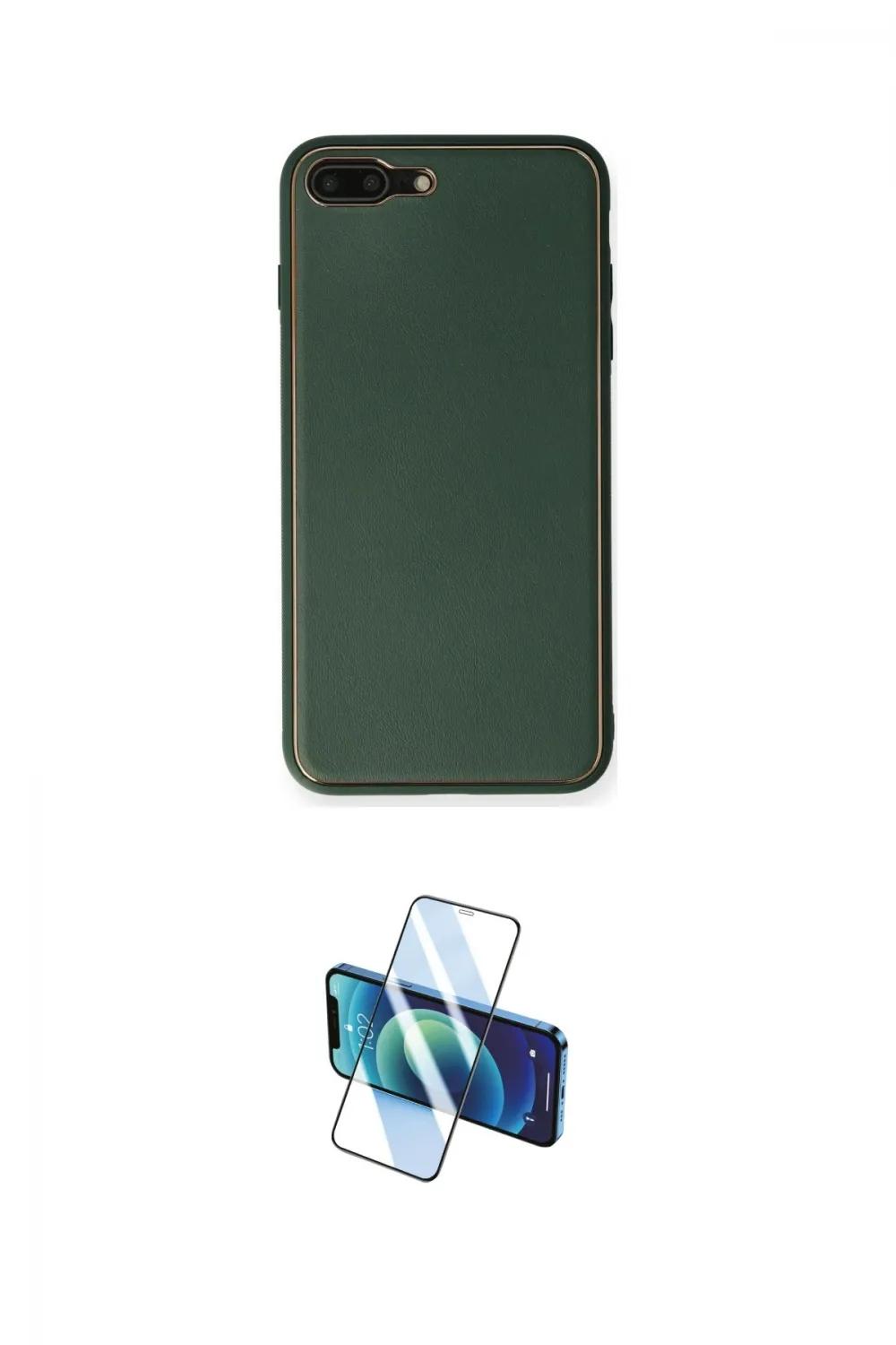 ieg™ iPhone 7 Plus Kılıf Yadigar Klasik - Siyah 3D Antistatik Cam Ekran Koruyucu
